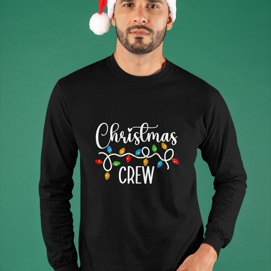 Christmas Crew Xmas Lights Family Matching Pajamas Holiday T-Shirt - Christmas Unisex T-Shirt/Hoodie/Sweatshirt - NGHL00