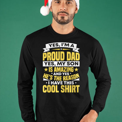 Proud Dad Of A Son Father's Day From Son T-Shirt- Gift From Dad Unisex T-Shirt/Hoodie - NGHL00 (SKUT-2310EMAILDS-42)