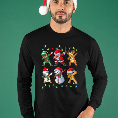 Dabbing Santa Elf Friends Christmas Boys Girls Men Xmas Dab T-Shirt - Christmas Unisex T-Shirt/Hoodie/Sweatshirt - NGHL00