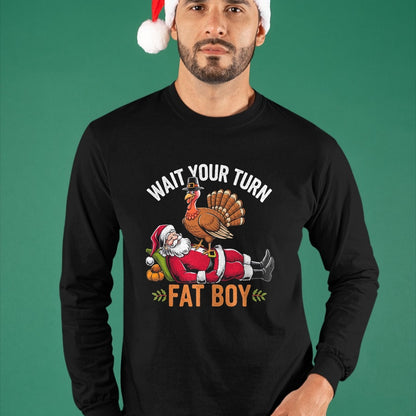 Funny Thanksgiving Christmas Turkey vs Santa for Men Women T-Shirt - Christmas Unisex T-Shirt/Hoodie/Sweatshirt - NGHL00