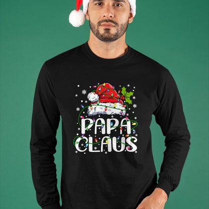 Papa Claus Christmas Lights Pajama Family Matching T-Shirt - Christmas Unisex T-Shirt/Hoodie/Sweatshirt - NGHL00