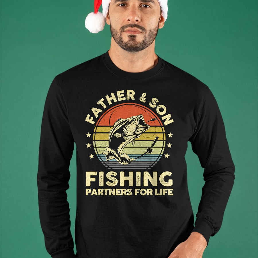 Father Son Matching Fishing Funny Bass Fish Dad Graphic T-Shirt - Gift From Dad Unisex T-Shirt/Hoodie - NGHL00 (SKUT-2310EMAILDS-27)