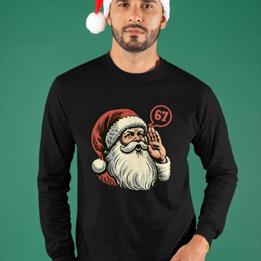 67 Christmas Funny Six Seven Meme Brainrot Santa Claus Boys T-Shirt - Christmas Unisex T-Shirt/Hoodie/Sweatshirt - NGHL00