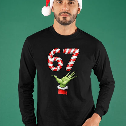 Santa Six Seven 67 Meme Christmas 67 Candy Cane Kids Boys T-Shirt - Christmas Unisex T-Shirt/Hoodie/Sweatshirt - NGHL00