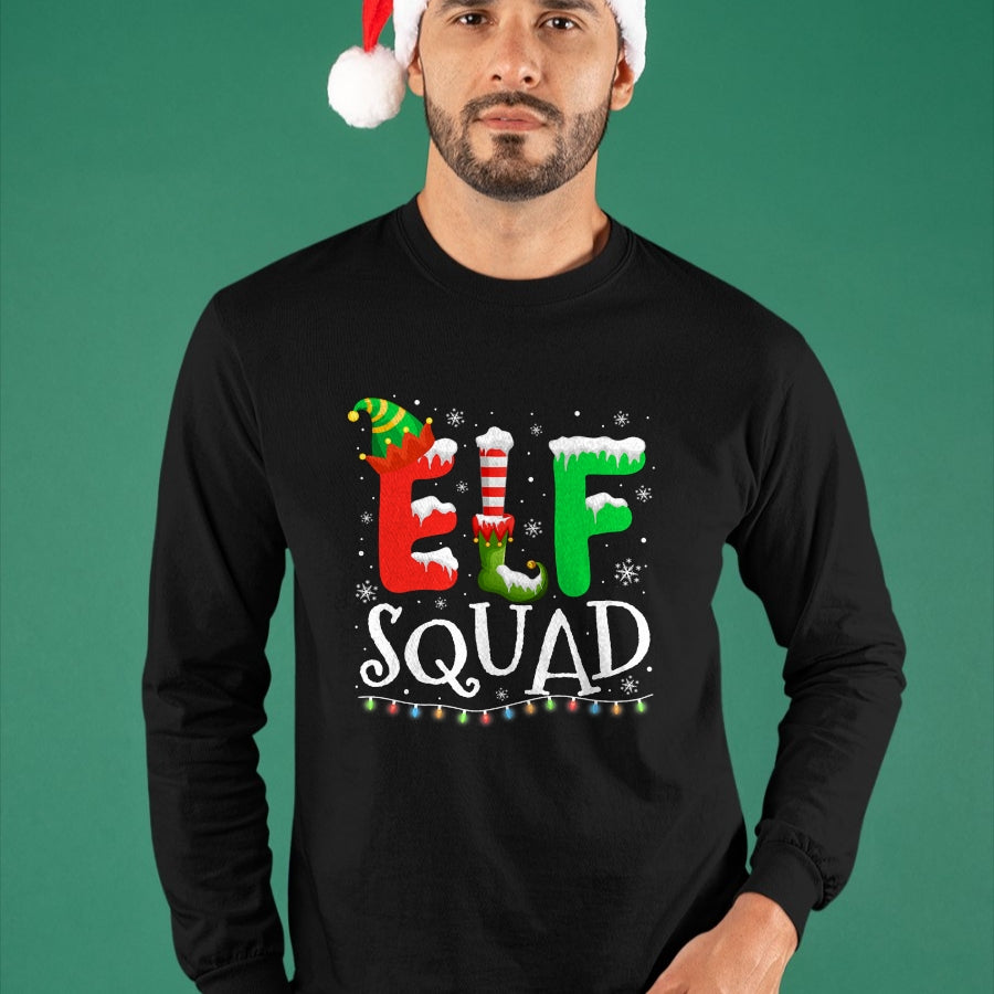 Elf Family Christmas Matching Pajamas Xmas Elf Squad T-Shirt - Christmas Unisex T-Shirt/Hoodie/Sweatshirt - NGHL00