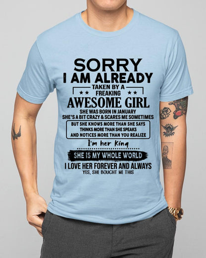 January - Awesome Girl born in January - Special gift for your boyfriend - From Wife NGHL01 (SKU.AT16)
