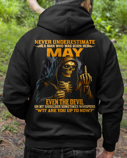 NEVER UNDERESTIMATE A MAN WHO WAS BORN IN MAY - NGHL05 male (SKU12-276-05)
