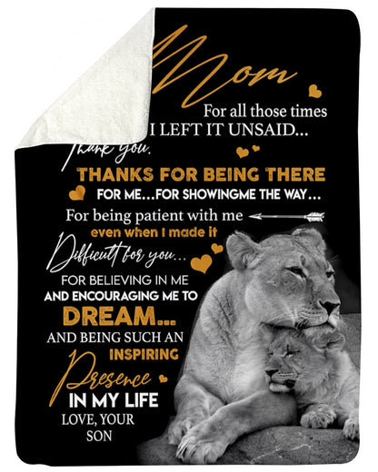 Special Gift For Your Mom Blanket From Son