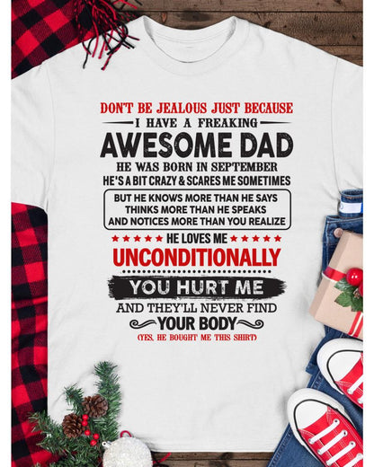 September - Awesome Dad - Perfect gift for your daughter, son (SKU05-93-09)