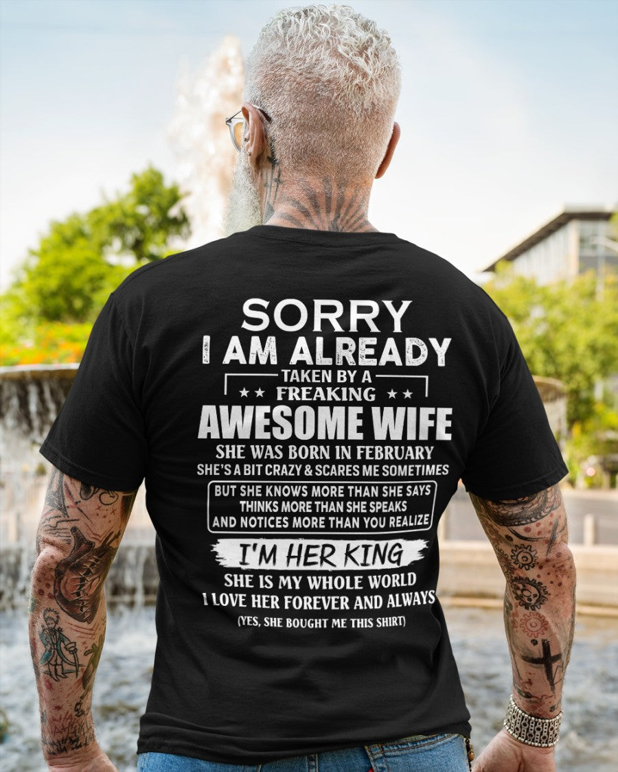Awesome wife February - Perfect gift for husband from wife - NGHL02 (SKU68-79-02)