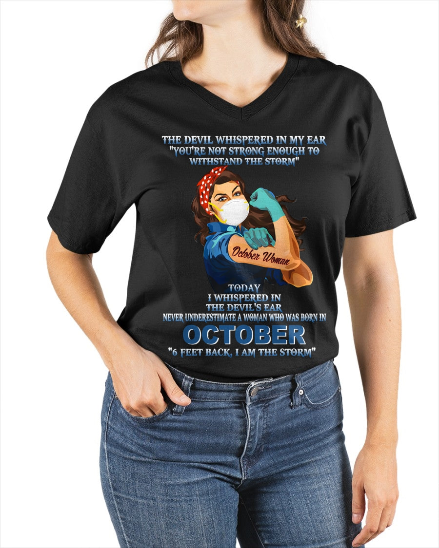 Never Underestimate A Woman Born In October – October Woman “I Am The Storm” - FMA / NGHL10 (SKU12-322-10)