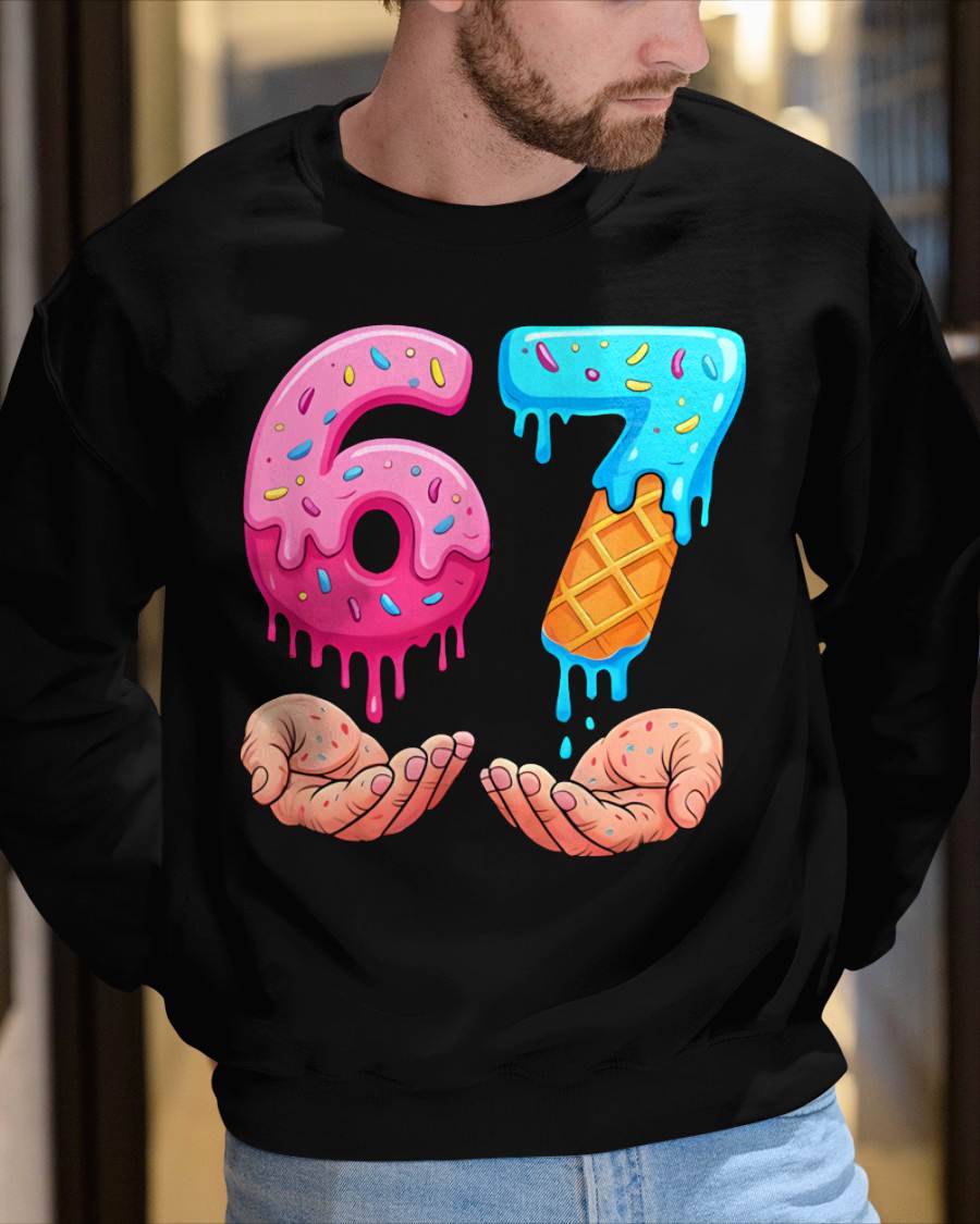 ICE CREAM 6 7 - UNISEX MEME T-SHIRT - NGHL00