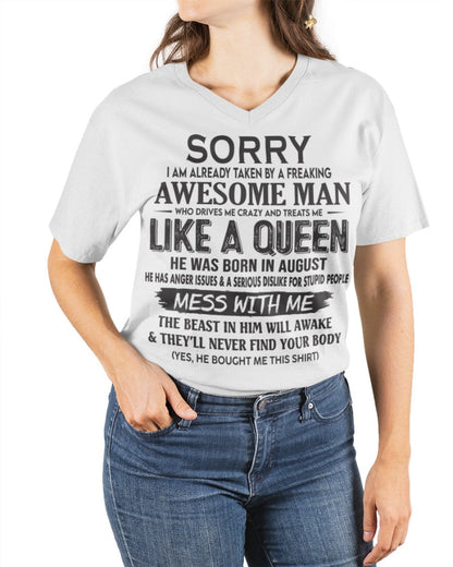 August - Awesome Man Born In August - Special gift for your Girlfriend - NGHL08 (SKU09-126-08)