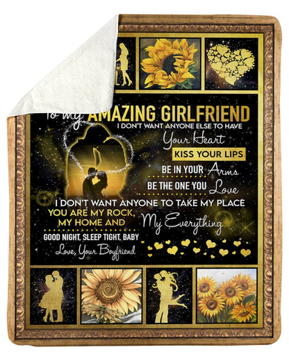 Special gift for Girlfriend Blanket From Boyfriend