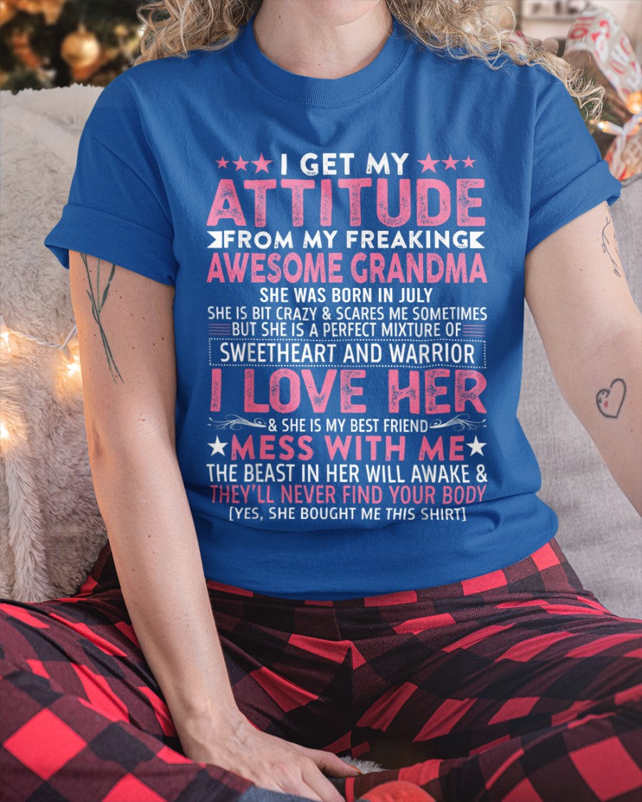 I GET MY ATTITUDE FROM MY GRANDMA JULY EDITION – FROM GRANDMA TO GRANDDAUGHTER NGHL07 (SKU07-163-07)