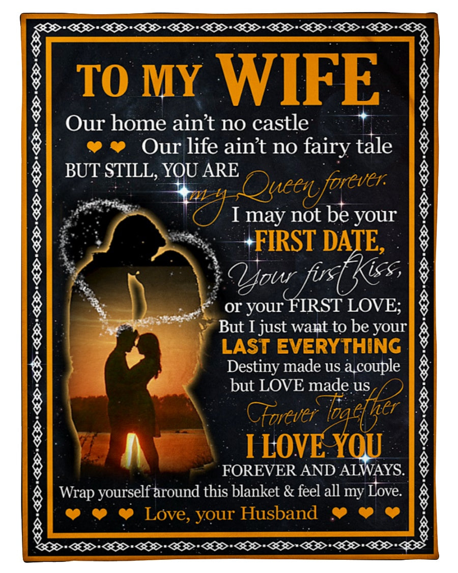 Husband to Wife - Personalized Blanket - Best Gift - To My Wife
