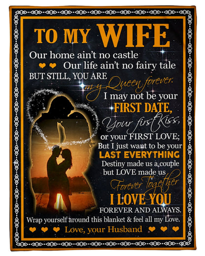 Husband to Wife - Personalized Blanket - Best Gift - To My Wife