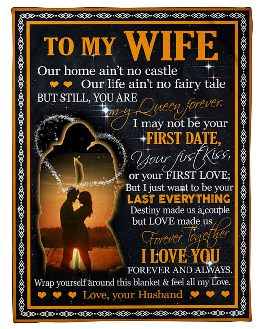 Husband to Wife - Personalized Blanket - Best Gift - To My Wife