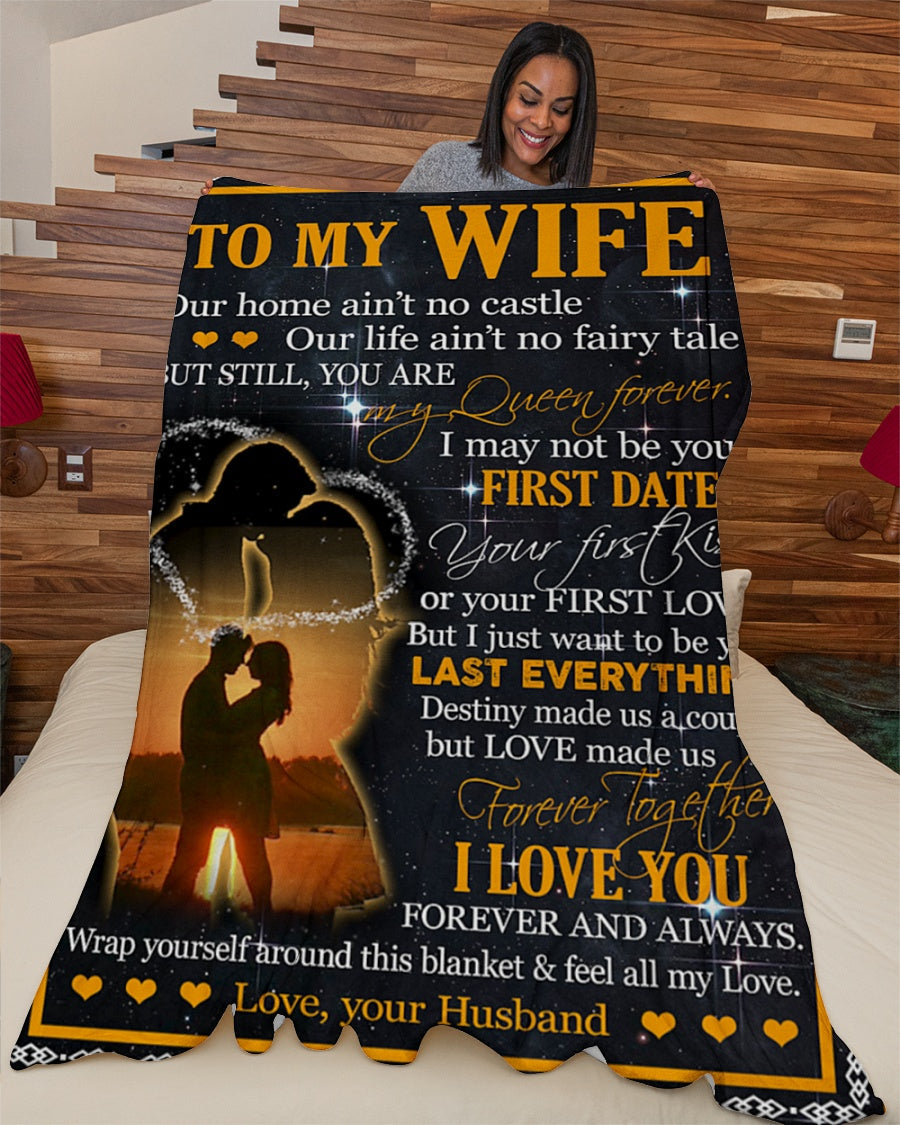 Husband to Wife - Personalized Blanket - Best Gift - To My Wife