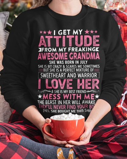 I GET MY ATTITUDE FROM MY GRANDMA JULY EDITION – FROM GRANDMA TO GRANDDAUGHTER NGHL07 (SKU07-163-07)
