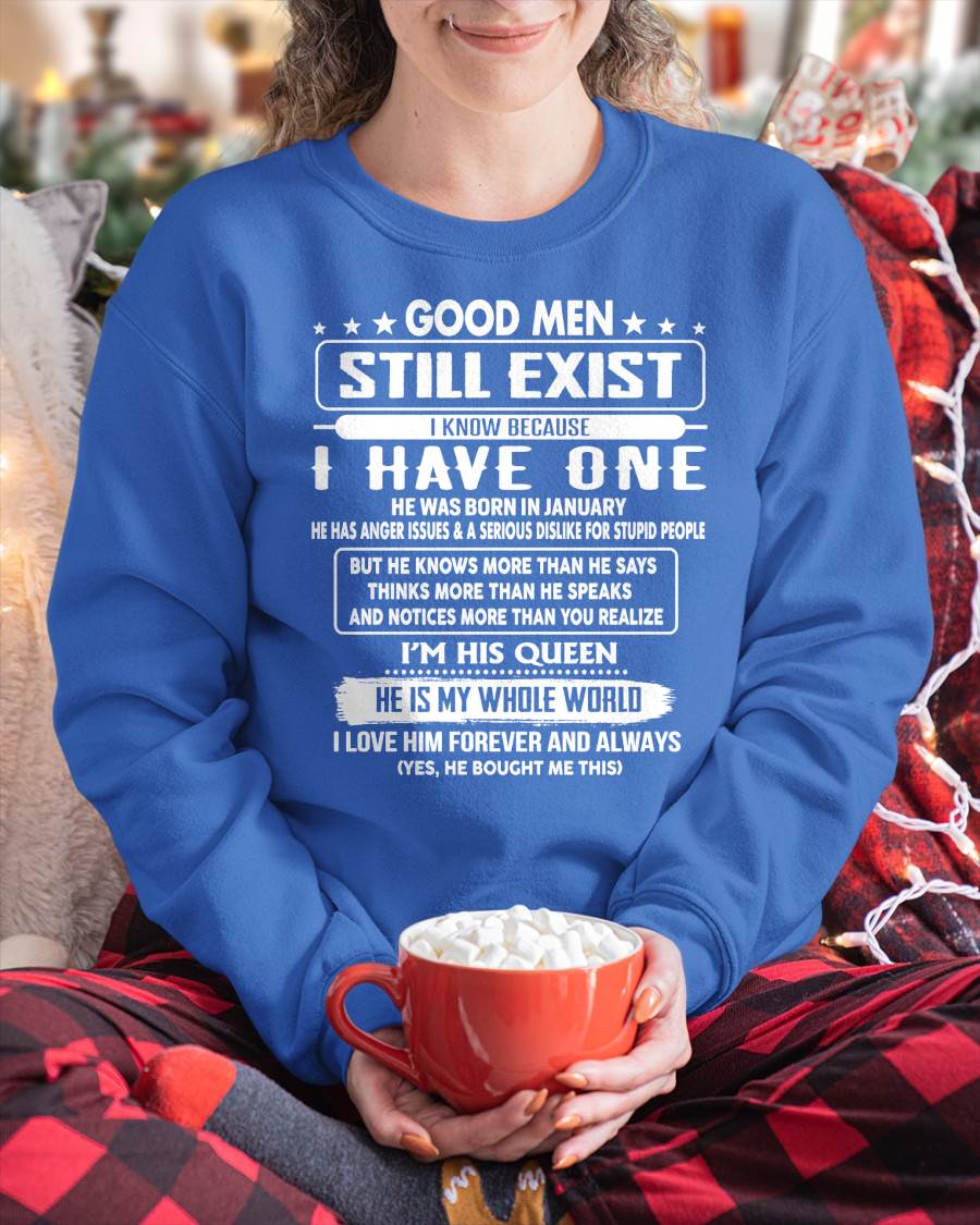 January - Good men Still Exist - gift for your girlfriend, wife from Husband - NGHL01 (SKU2602-42-01)