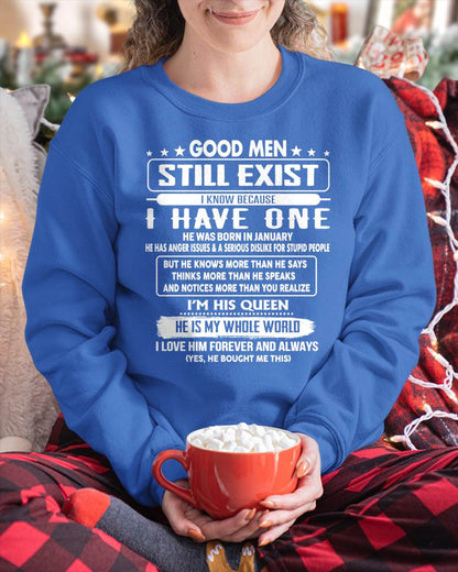January - Good men Still Exist - gift for your girlfriend, wife from Husband - NGHL01 (SKU2602-42-01)