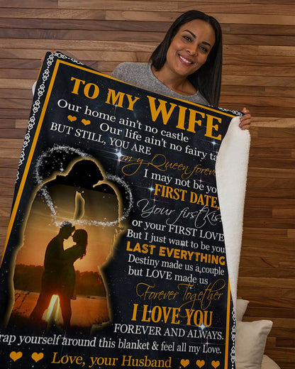 Husband to Wife - Personalized Blanket - Best Gift - To My Wife
