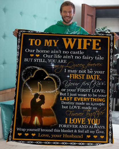 Husband to Wife - Personalized Blanket - Best Gift - To My Wife