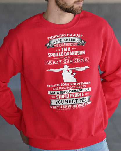 Spoiled by Grandma Shirt September Edition – From Grandma to Grandson NGHL09 (SKU-GMS2-09)