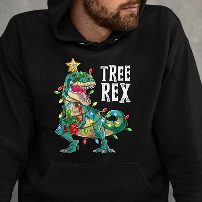 Most Wonderful Christmas Co Dinosaur Christmas Tree Rex Pajamas Men Boys Xmas Lights T-Shirt - Christmas Unisex T-Shirt/Hoodie/Sweatshirt - NGHL00