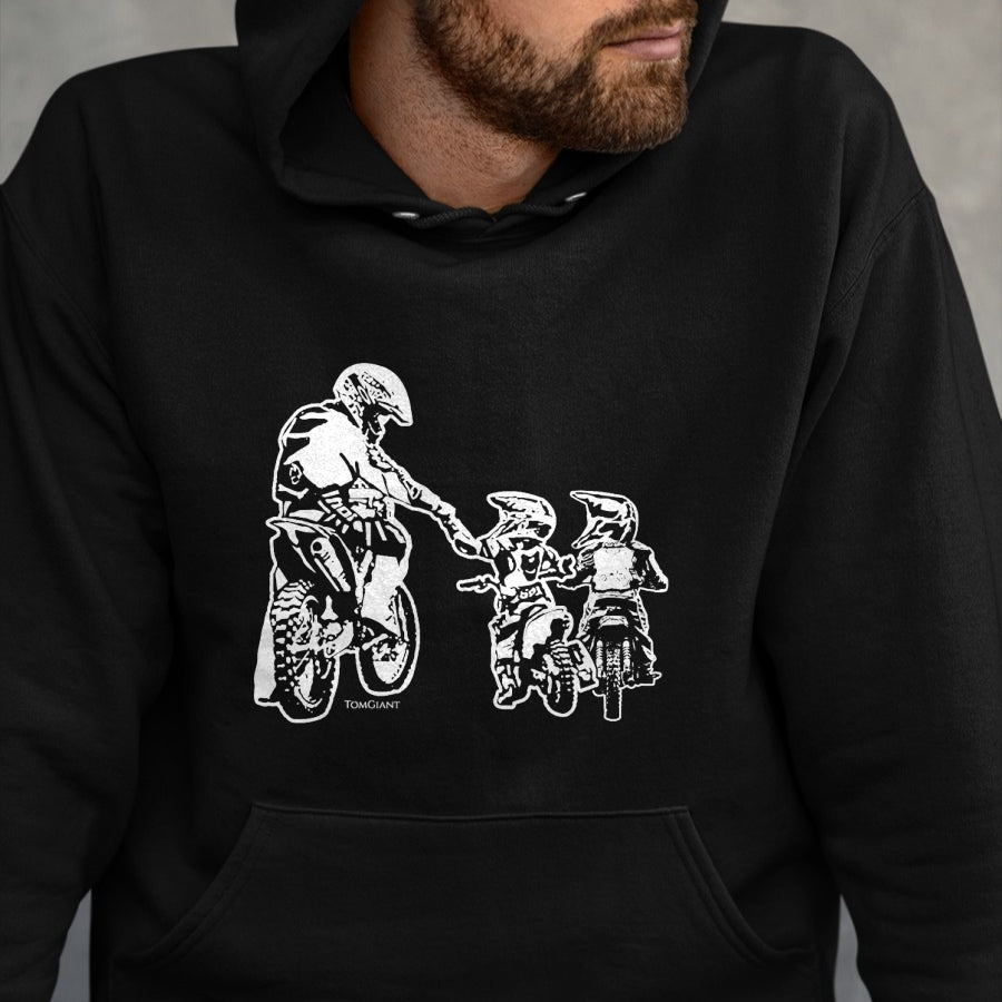 Dirt Bike Motorcycle Motocross Father Biker Son Sons Dad T-Shirt - Gift From Dad Unisex T-Shirt/Hoodie - NGHL00 (SKUT-2310EMAILDS-18)
