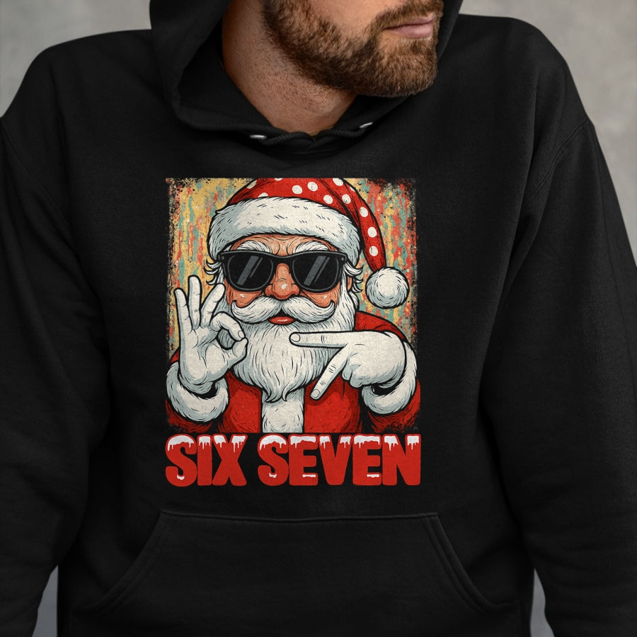 Funny Six Seven Meme Christmas Cool Santa Saying 6 7 T-Shirt - Christmas Unisex T-Shirt/Hoodie/Sweatshirt - NGHL00