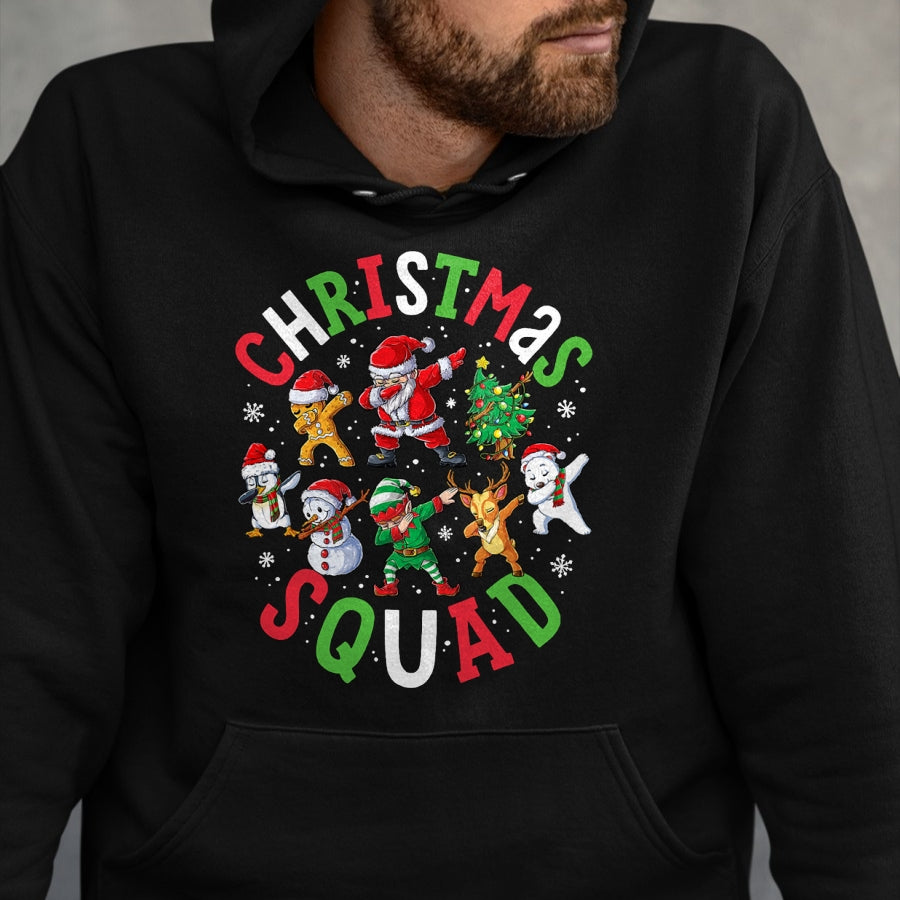 Christmas Squad Santa Dabbing Elf Family Matching Pajamas T-Shirt - Christmas Unisex T-Shirt/Hoodie/Sweatshirt - NGHL00