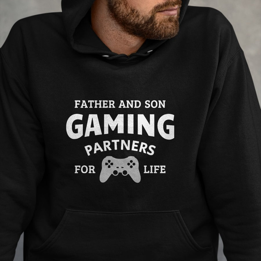 Father and son gaming partners for life family matching gift T-Shirt - Gift From Dad Unisex T-Shirt/Hoodie - NGHL00 (SKUT-2310EMAILDS-23)