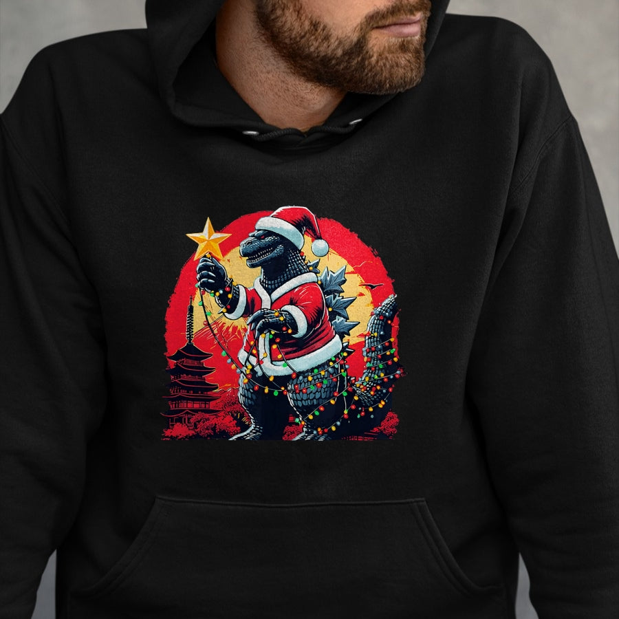 Xmas Christmas Santazilla Funny Holiday Monster Dinosaur T-Shirt - Christmas Unisex T-Shirt/Hoodie/Sweatshirt - NGHL00