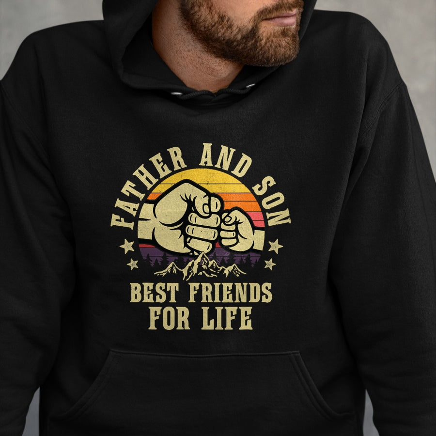 Father and Son Best Friends for Life Gifts Birthday Dad T-Shirt - Gift From Dad Unisex T-Shirt/Hoodie - NGHL00 (SKUT-2310EMAILDS-20)