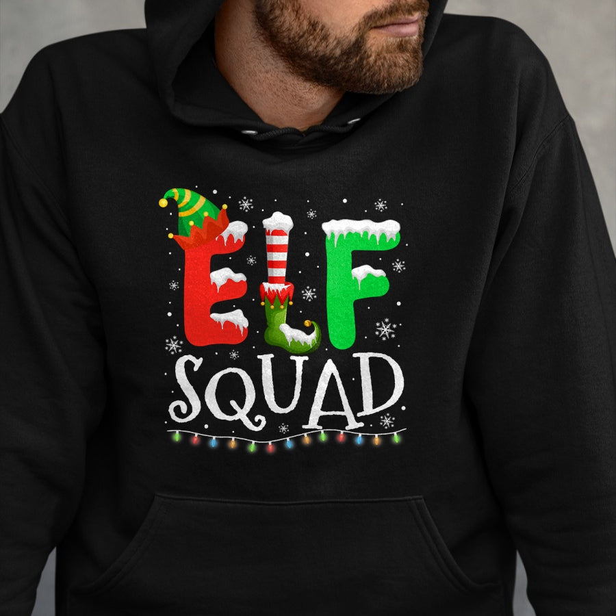Elf Family Christmas Matching Pajamas Xmas Elf Squad T-Shirt - Christmas Unisex T-Shirt/Hoodie/Sweatshirt - NGHL00