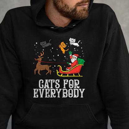 Cats For Everybody Christmas Cat Funny Xmas Women Santa T-Shirt - Christmas Unisex T-Shirt/Hoodie/Sweatshirt - NGHL00
