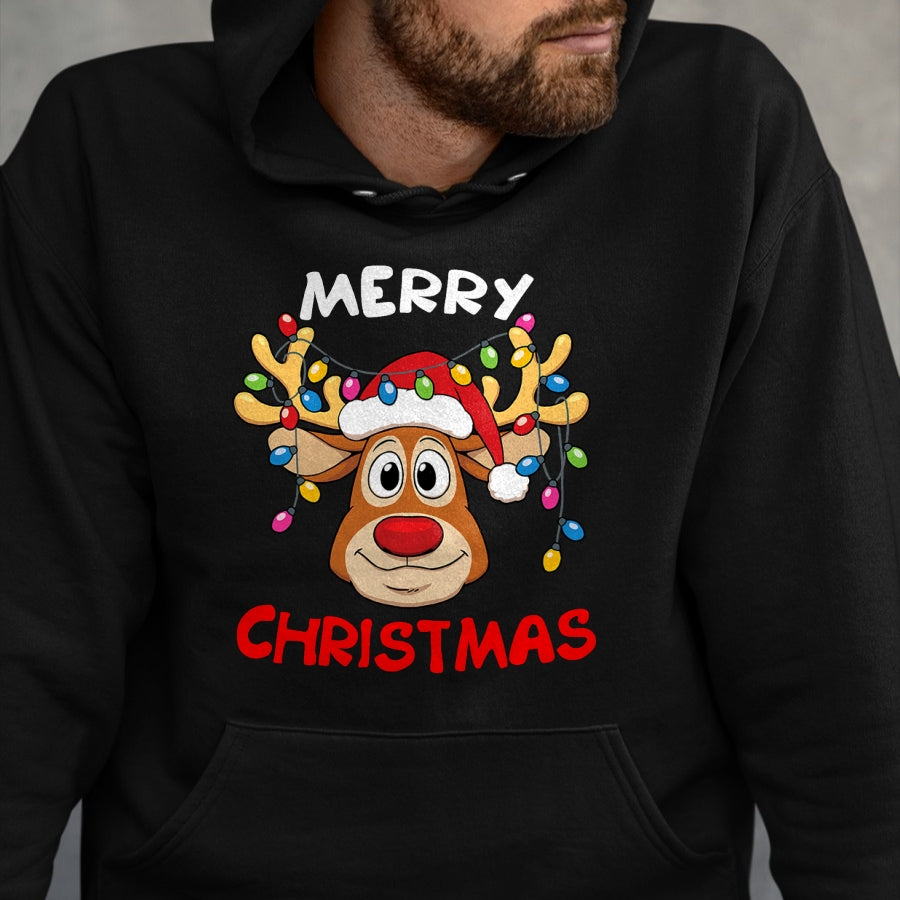 Merry Christmas Reindeer Xmas Family Men Women T-Shirt - Christmas Unisex T-Shirt/Hoodie/Sweatshirt - NGHL00