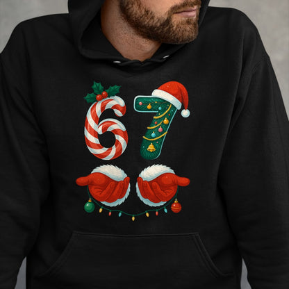 67 Christmas 6 7 Meme Pajamas Holiday Gen Alpha Slang T-Shirt - Christmas Unisex T-Shirt/Hoodie/Sweatshirt - NGHL00