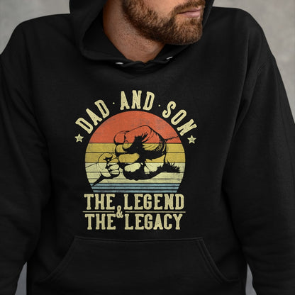 Dad and Son The Legend And The Legacy Gifts Dad T-Shirt - Gift From Dad Unisex T-Shirt/Hoodie - NGHL00 (SKUT-2310EMAILDS-09)