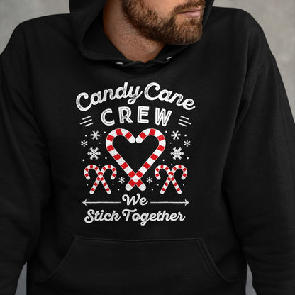 Christmas Candy Cane Heart Holiday Family Matching Pajama PJ T-Shirt - Christmas Unisex T-Shirt/Hoodie/Sweatshirt - NGHL00