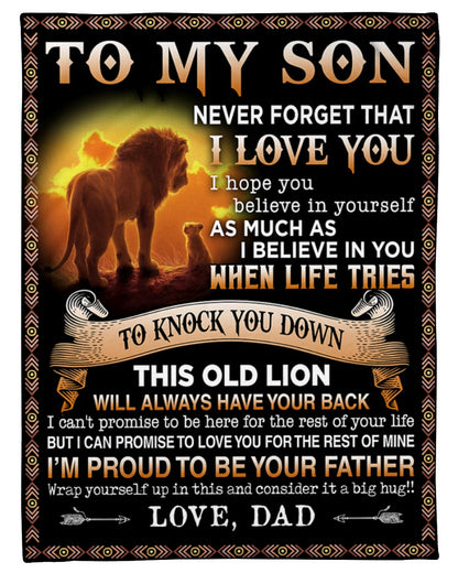 To my Son Love, dad - Blanket