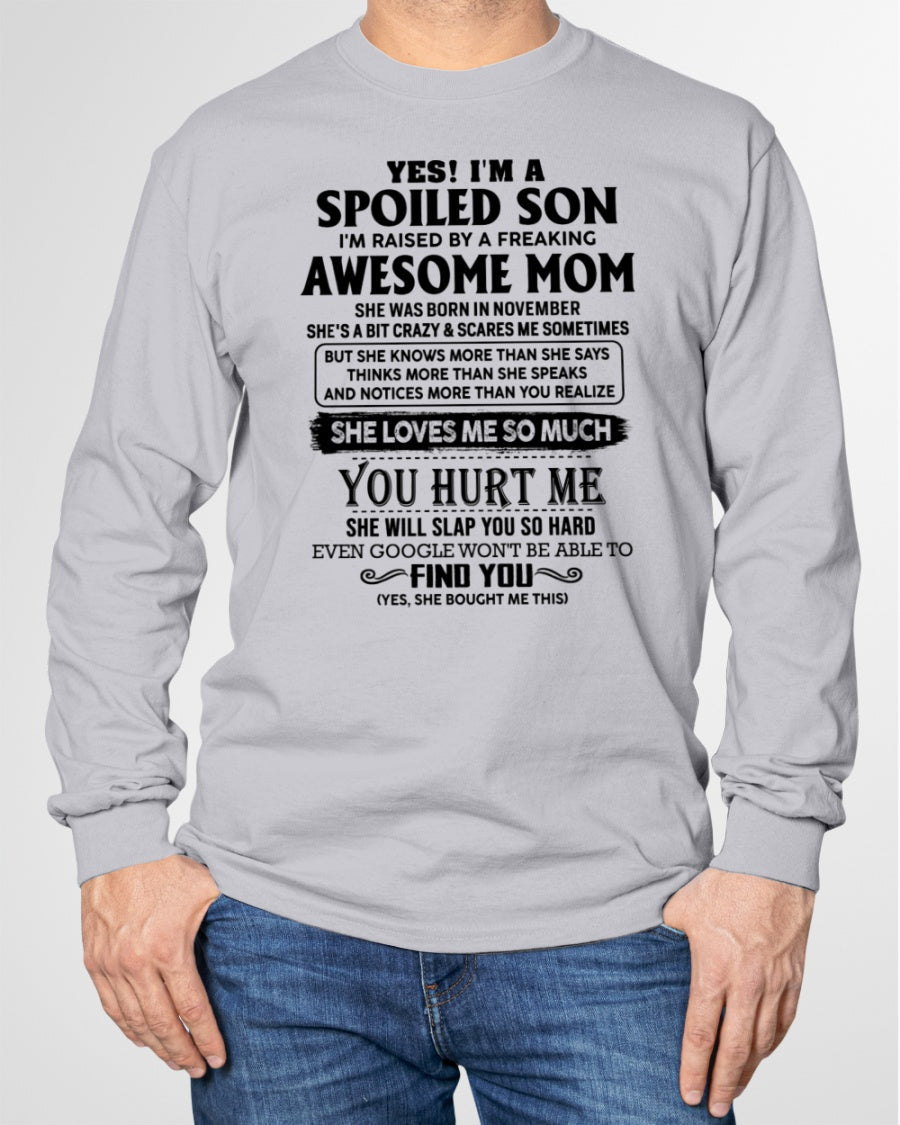 November - Awesome Mom - Perfect gift for your son (SKU-SPW-11)