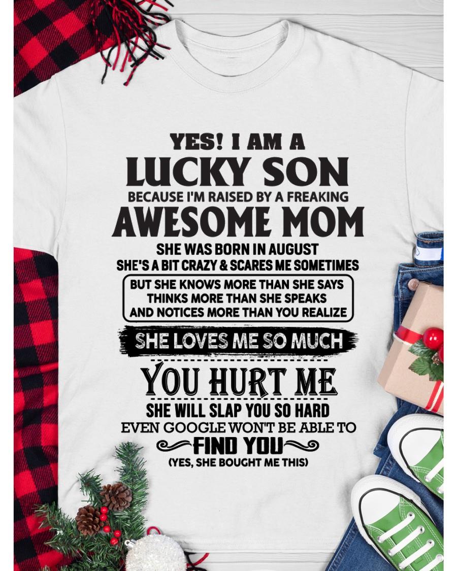 August - Yes! I'm A Lucky Son - Perfect gift for your son (SKU-LKW-08)