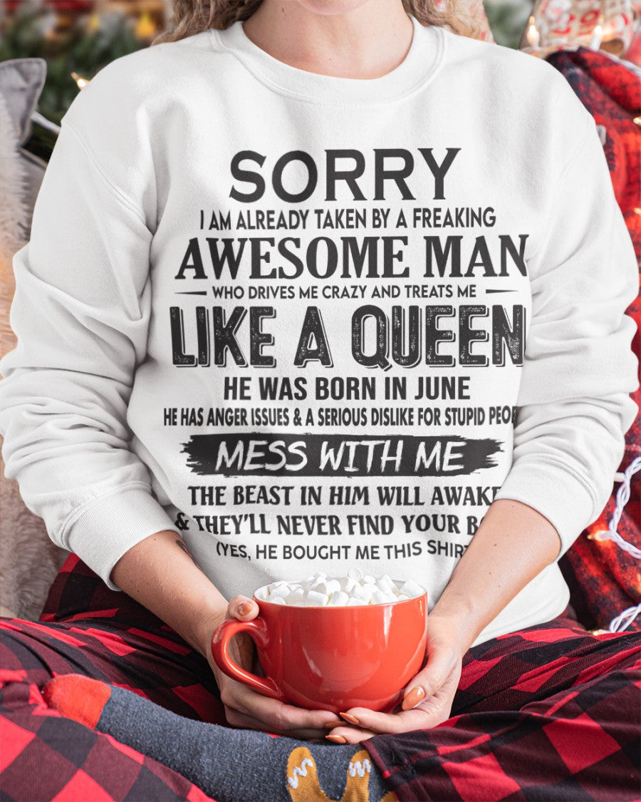 June - Awesome Man Born In June - Special gift for your Girlfriend - NGHL06 (SKU09-126-06)