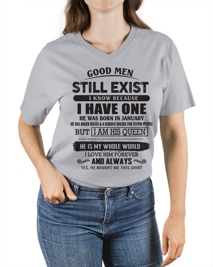 January - Good Men Still Exist - Perfect Gift For Your Girlfriend, Wife From Husband / Man - NGHL01 (SKU07-166-01)
