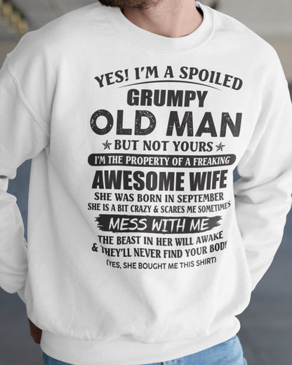 Awesome wife September - Perfect gift for your husband from wife  - NGHL09 (SKU96-68-09)