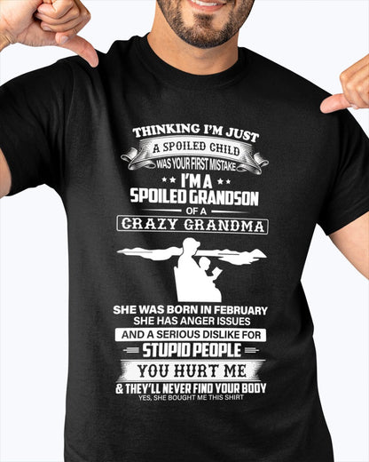 Spoiled by Grandma Shirt February Edition – From Grandma to Grandson NGHL02 (SKU-GMS2-02)