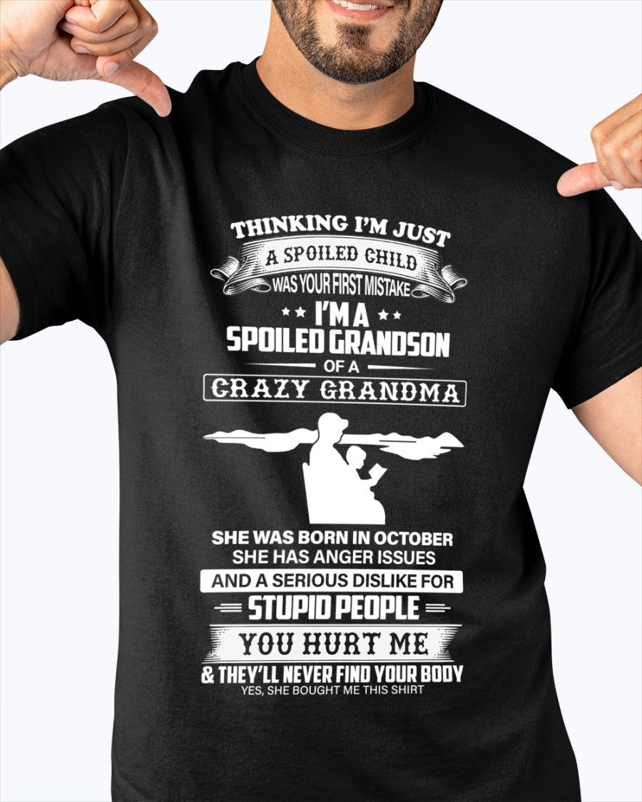 Spoiled by Grandma Shirt October Edition – From Grandma to Grandson NGHL10 (SKU-GMS2-10)